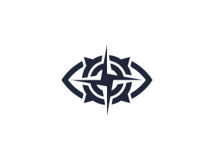 Modernes Kompassauge-Logo
