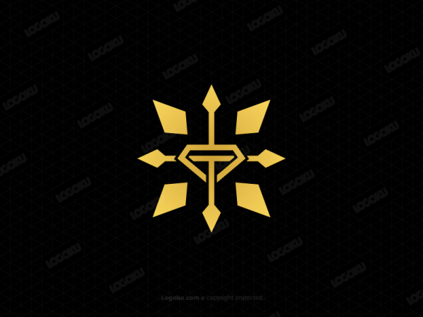 Elegantes T-Buchstaben-Diamant-Logo