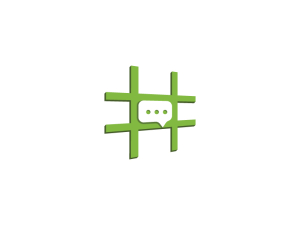 Logotipo De Chat De Hashtag