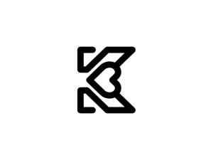 Love K Letter Logo