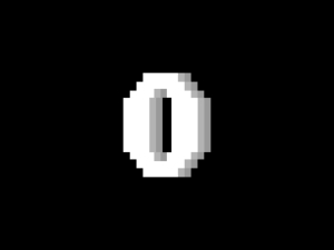 Logotipo De Letra O De Píxel