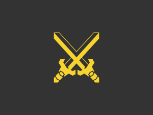 Logotipo De Espada Letra X