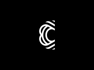 Logo De Lettre De Ligne C Abstraite