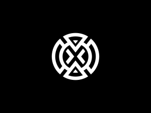 Logotipo Del Escudo Del Círculo X