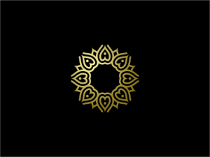 Dekoratives Liebesblumen-Logo