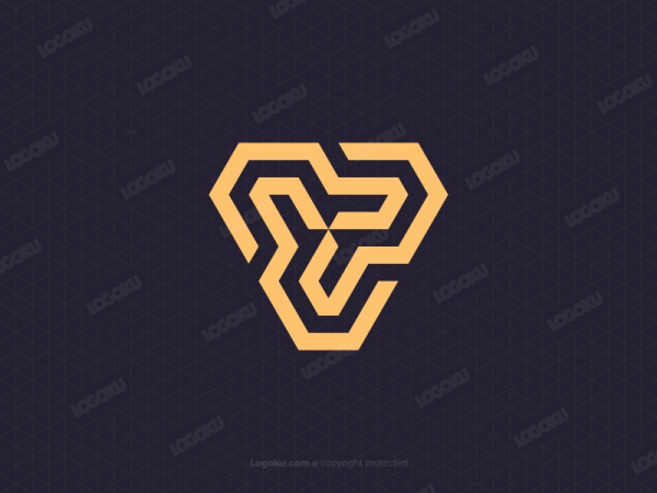 Letter P Diamond Logo