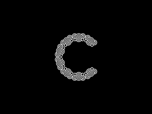 Buchstabe C Keltischer Knoten-Ornament Logocdr