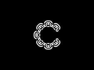 Abstraktes C-Logo mit keltischem Knoten