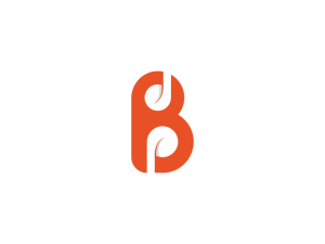 Buchstabe B-Ohrhörer-Logo