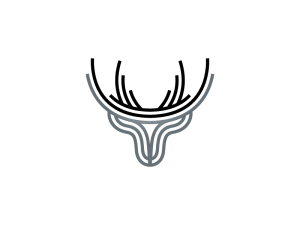 Logotipo De Ciervo Negro Plateado