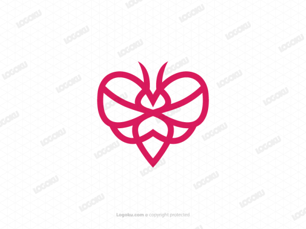 شعار الفراشة الوردية