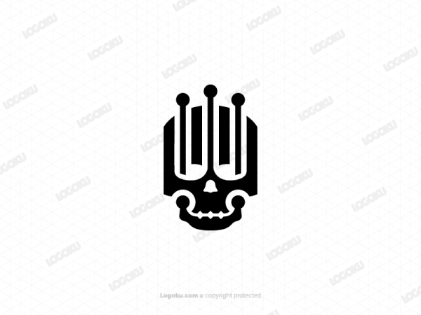 Unique Black Skull Logo