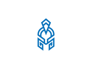 Blaues spartanisches Logo