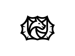 Logotipo Del Dragón Escudo