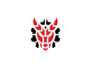 Zahnrad-Bau-Drachen-Logo