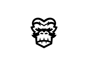 Schwarzes Gorilla-Logo