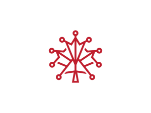 Modernes Ahornblatt-Logo