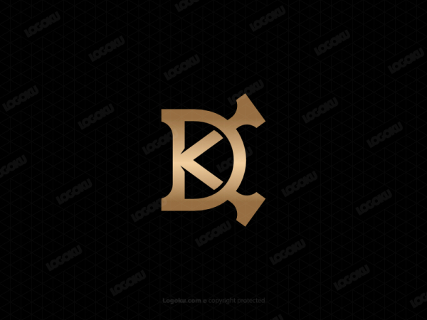شعار حرف Dk أو Kd