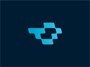 Buchstabe Ts Tech-Logo