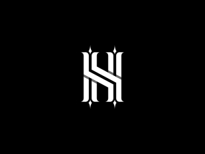 Adorno Logotipo De Letra H