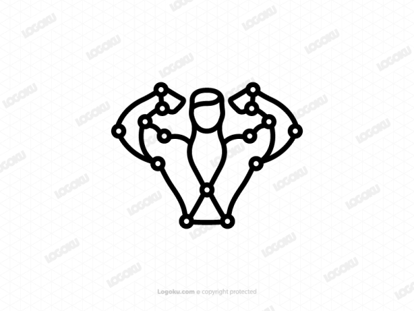 Champion Bodybuilder Logo Fitness Logo