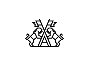 Logotipo De Dos Leones