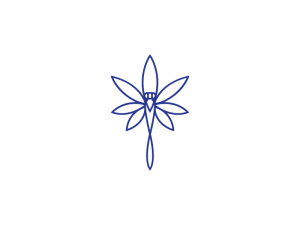Logo De Libellule Fleur