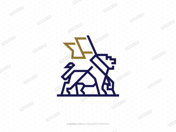 Logo Lion Puissant Logo Roi Lion