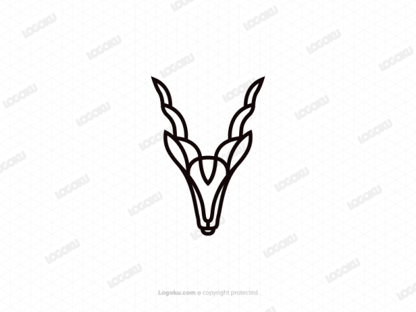 Logotipo Elegante De Gazelle Negro