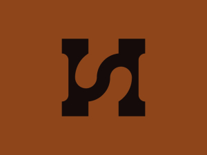 Buchstabe H-Kaffee-Logo