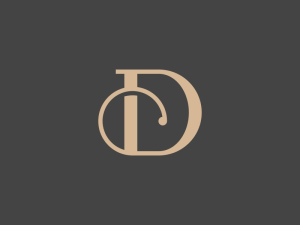 Logotipo Elegante Inicial Cd O Dc O Fd