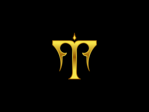 Logo Lettre T Or