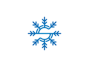 Buchstabe S Schneeflocken-Logo