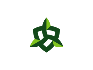 Modern Leaf Shield Logo