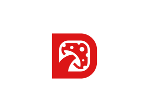 Lettre D Logo Champignon Rouge