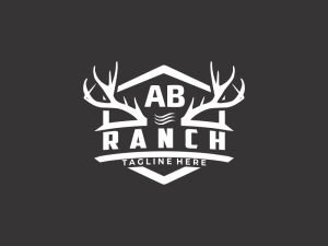 Logo De L'emblème Du Ranch Antlers