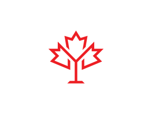 Rotes Ahornblatt-Logo