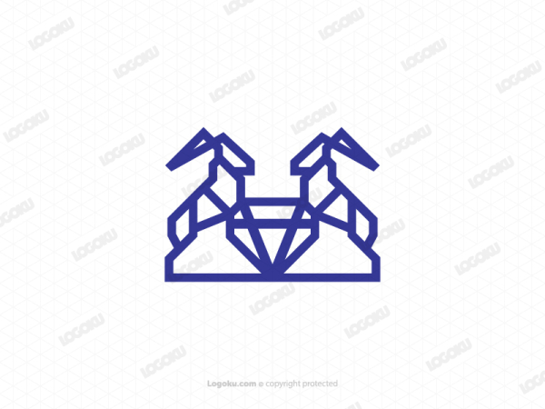 Logotipo De Cabra De Diamante