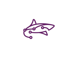 Logo De Requin Futuriste