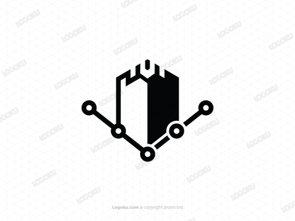 Futuristic Castle Logo