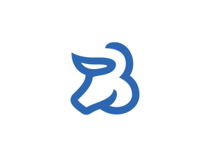 B Logotipo De Toro Azul