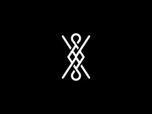 Keltisches Knoten-X-Letter-Logo