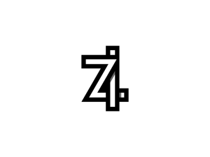 Logo De Lettre Zi Ou Iz