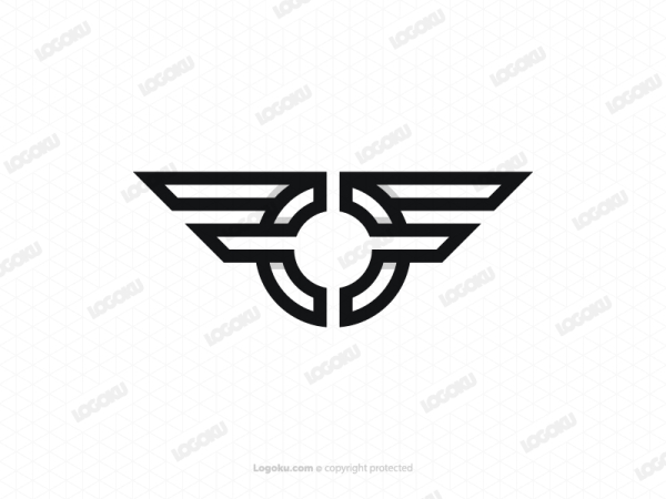 Letter Fof Wing Logo