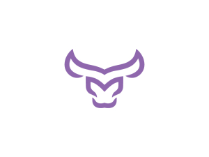 Logotipo De Cabeza De Toro Logotipo De Toro Púrpura