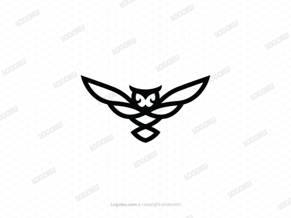 Cool Black Owl Logo