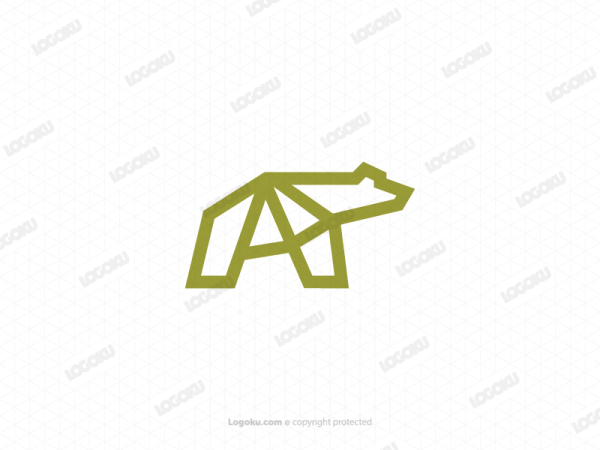 Logotipo Del Oso Polar Verde