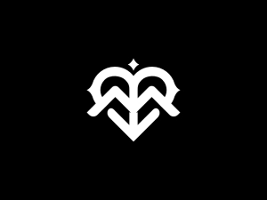 Logotipo De La Letra M De Amor