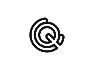 Cq- oder Qc-Monogramm-Logo