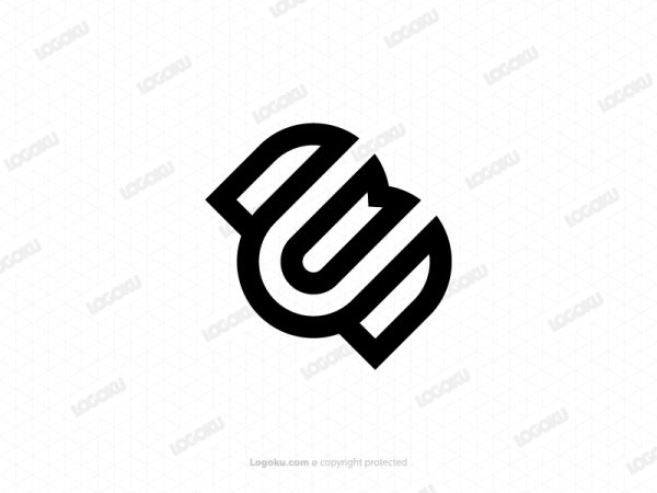 Cb- oder Ub-Monogramm-Logo